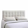 East End Imports Lily King Vinyl Headboard, White MOD-5145-WHI